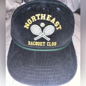 Polo by Ralph Lauren Navy Corduroy Cap with Yellow Script